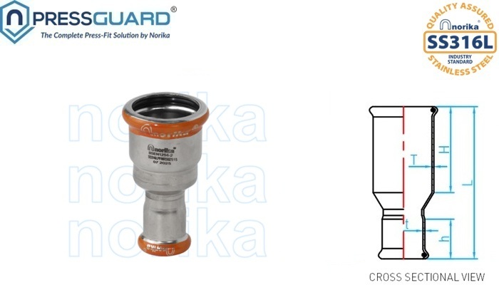 Stainless Steel 316L Press Fit Reducing Socket